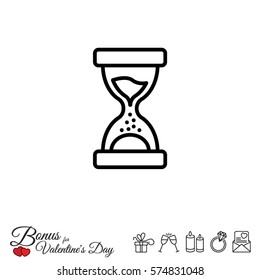 Web line icon. Hourglass
