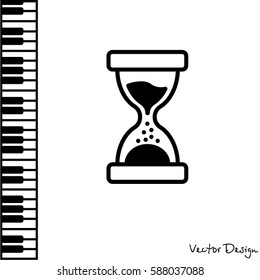 Web line icon. Hourglass
