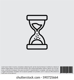 Web line icon. Hourglass
