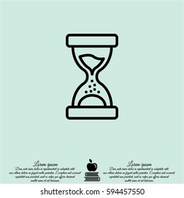 Web line icon. Hourglass