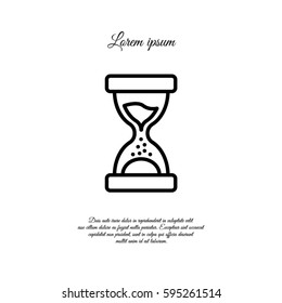 Web line icon. Hourglass