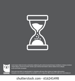 Web line icon. Hourglass