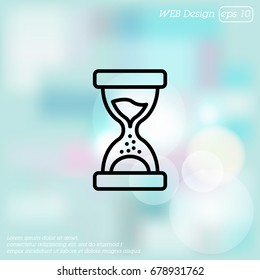 Web line icon. Hourglass