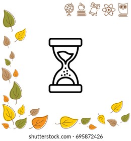 Web line icon. Hourglass