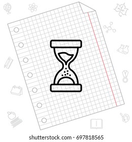 Web line icon. Hourglass