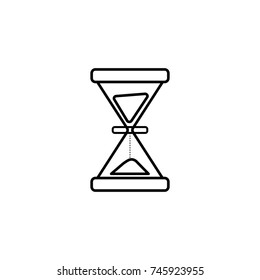Web line icon. Hourglass icon on white background