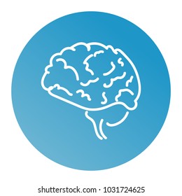 Web line icon. Human brain