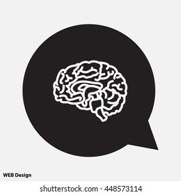 Web line icon. Human brain