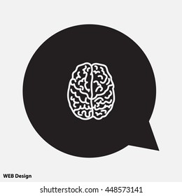 Web line icon. Human brain