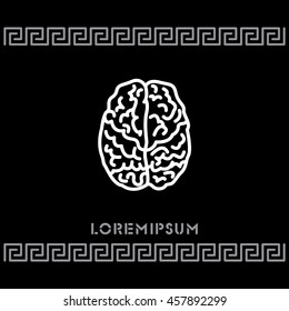 Web line icon. Human brain