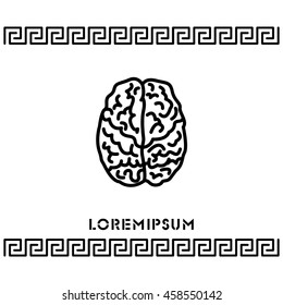 Web line icon. Human brain