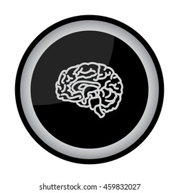 Web line icon. Human brain