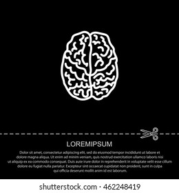 Web line icon. Human brain