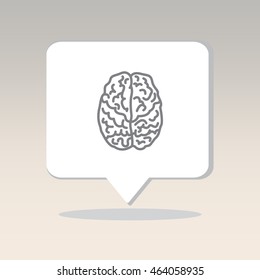 Web line icon. Human brain