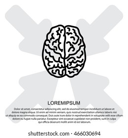 Web line icon. Human brain