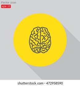 Web line icon. Human brain