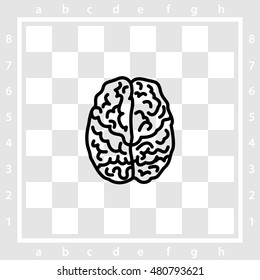 Web line icon. Human brain