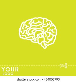 Web line icon. Human brain