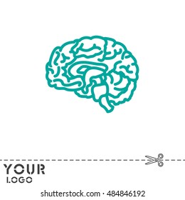 Web line icon. Human brain