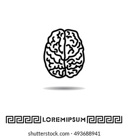 Web line icon. Human brain