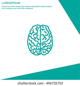 Web line icon. Human brain