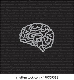 Web line icon. Human brain