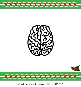 Web line icon. Human brain