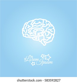 Web line icon. Human brain
