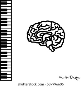 Web line icon. Human brain