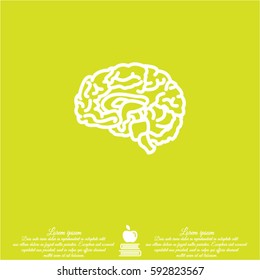Web line icon. Human brain