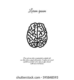 Web line icon. Human brain