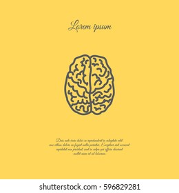 Web line icon. Human brain