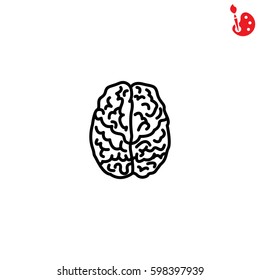 Web line icon. Human brain