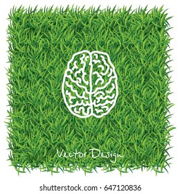 Web line icon. Human brain