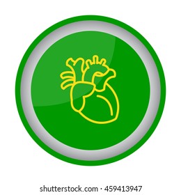 Web line icon. Human heart