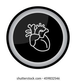 Web line icon. Human heart