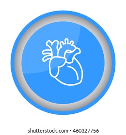 Web line icon. Human heart