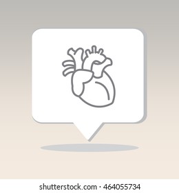 Web line icon. Human heart