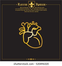 Web line icon. Human heart
