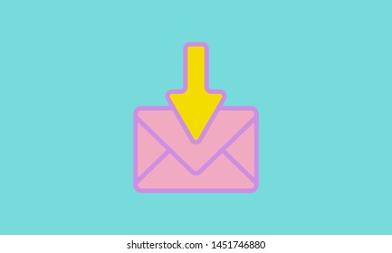 Web line icon. Incoming mail, message