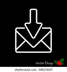Web line icon. Incoming mail, message