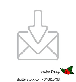 Web line icon. Incoming mail, message