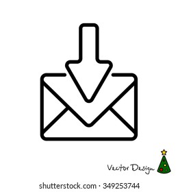 Web line icon. Incoming mail, message