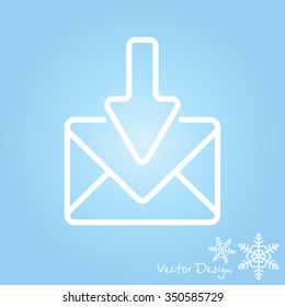 Web line icon. Incoming mail, message