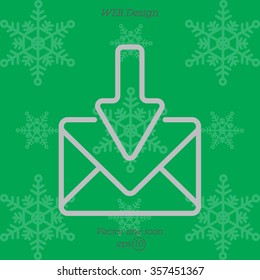 Web line icon. Incoming mail, message