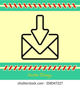 Web line icon. Incoming mail, message