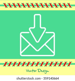 Web line icon. Incoming mail, message