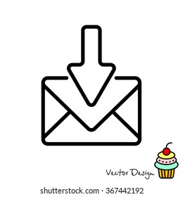 Web line icon. Incoming mail, message