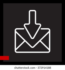 Web line icon. Incoming mail, message
