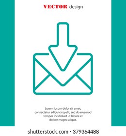 Web line icon. Incoming mail, message